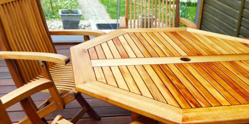 Diverse patio furniture on sale