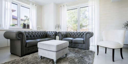 Find some comfortable space with leather sofas