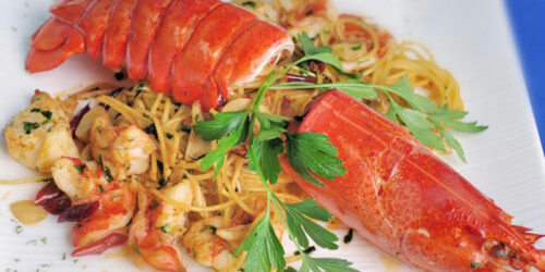 The goodness of boiled lobster