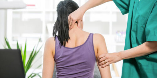 Treatment for pain in the upper back and neck