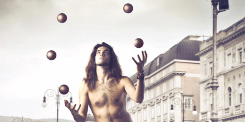 Various types of juggling balls you can buy